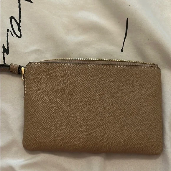 Coach Tan Wristlet with Gold Details - Picture 4 of 4